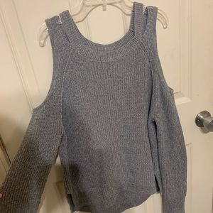 Hollister grey Cold shoulder sweater